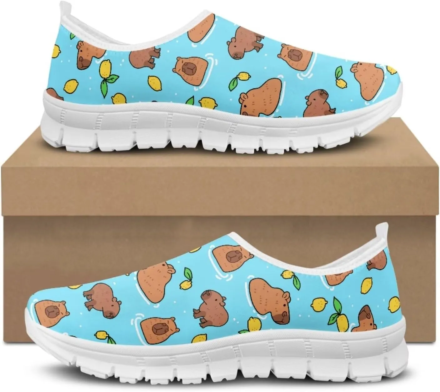 Animal Print Running Shoes for Women Outdoor Slip-On Sneakers Casual Loafers Mesh Gym Sports Shoes Daily Shoe