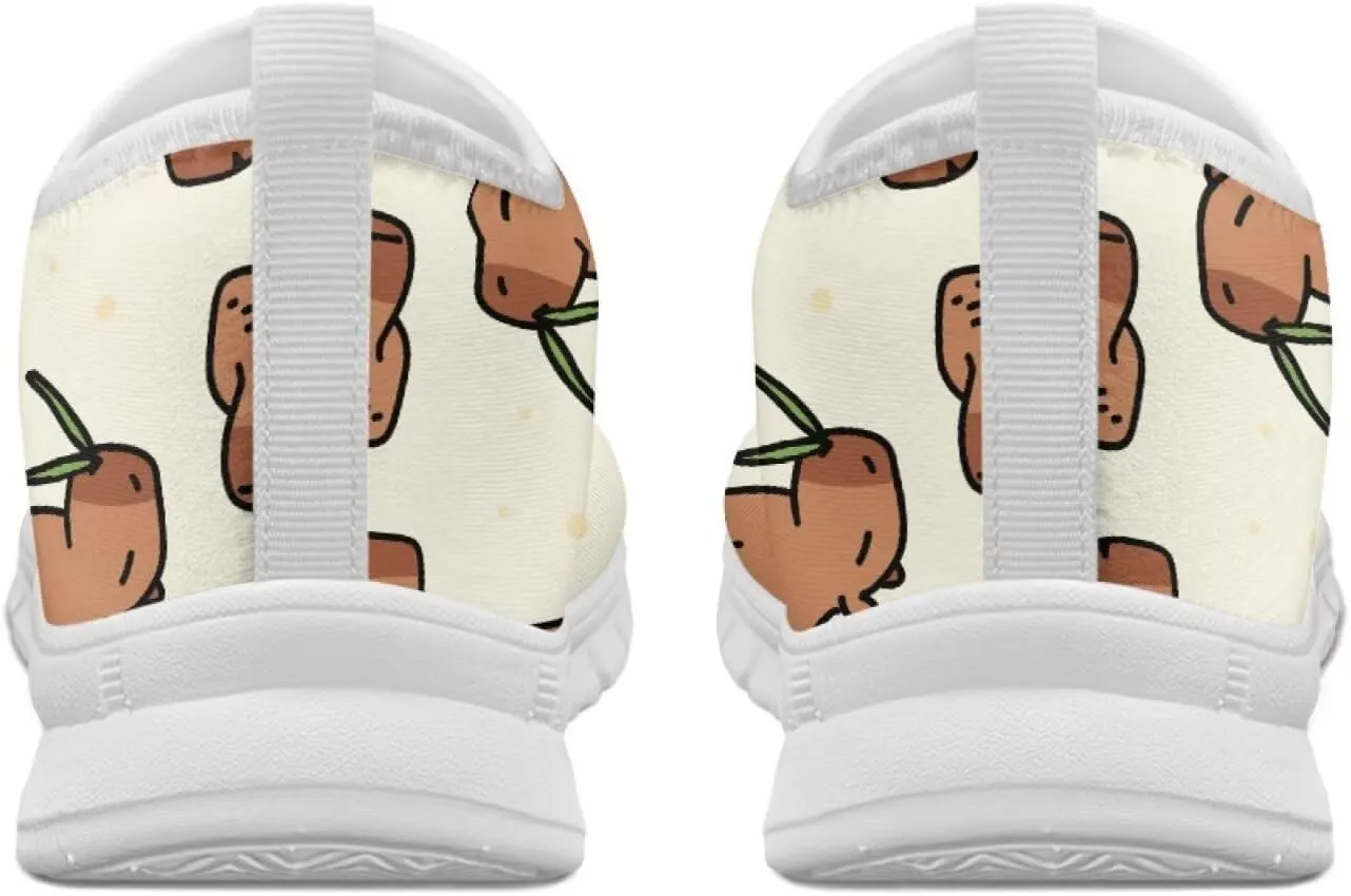 Animal Print Running Shoes for Women Outdoor Slip-On Sneakers Casual Loafers Mesh Gym Sports Shoes Daily Shoe