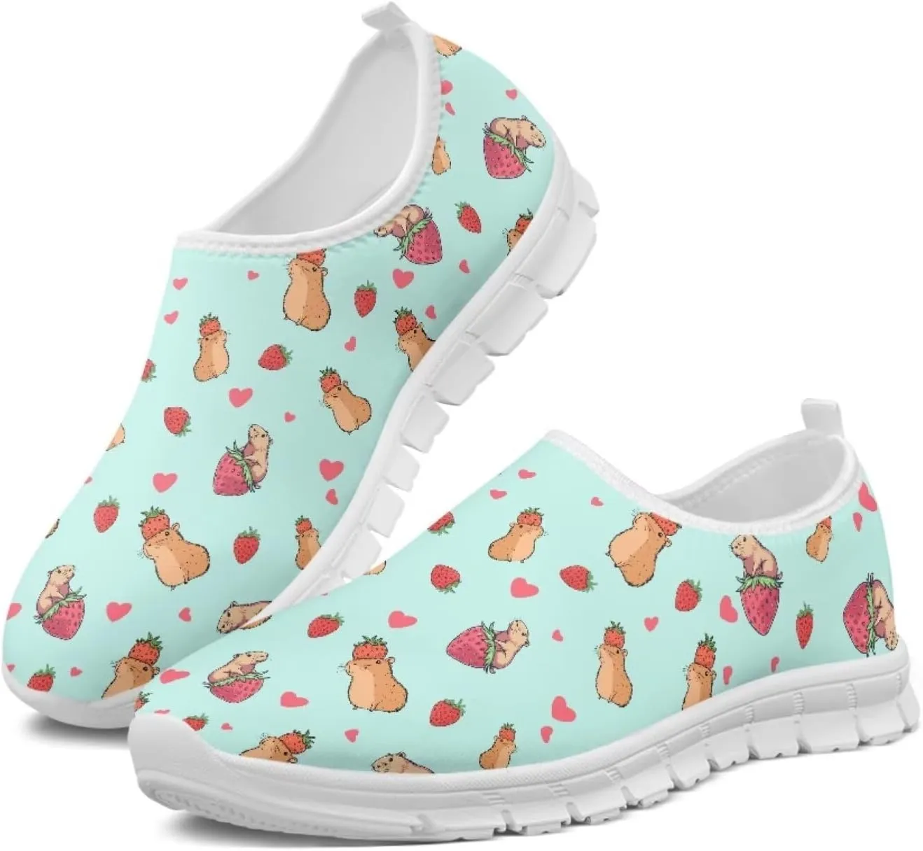 Animal Print Running Shoes for Women Outdoor Slip-On Sneakers Casual Loafers Mesh Gym Sports Shoes Daily Shoe