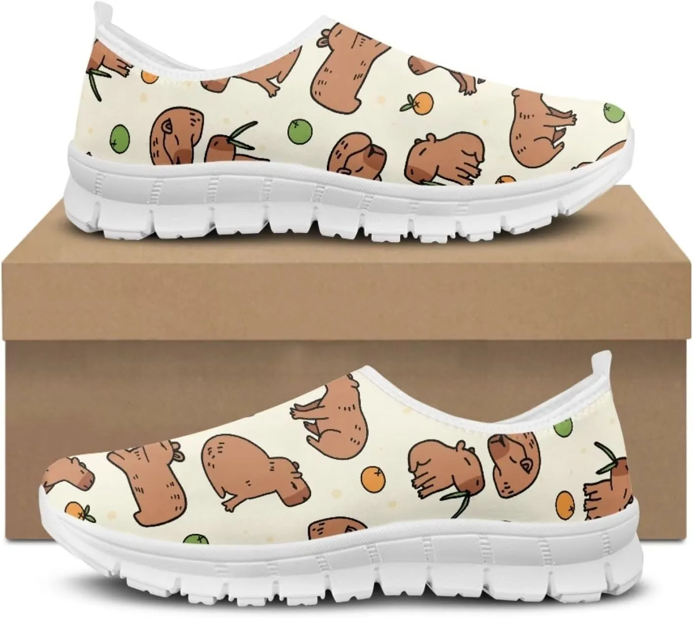 Animal Print Running Shoes for Women Outdoor Slip-On Sneakers Casual Loafers Mesh Gym Sports Shoes Daily Shoe