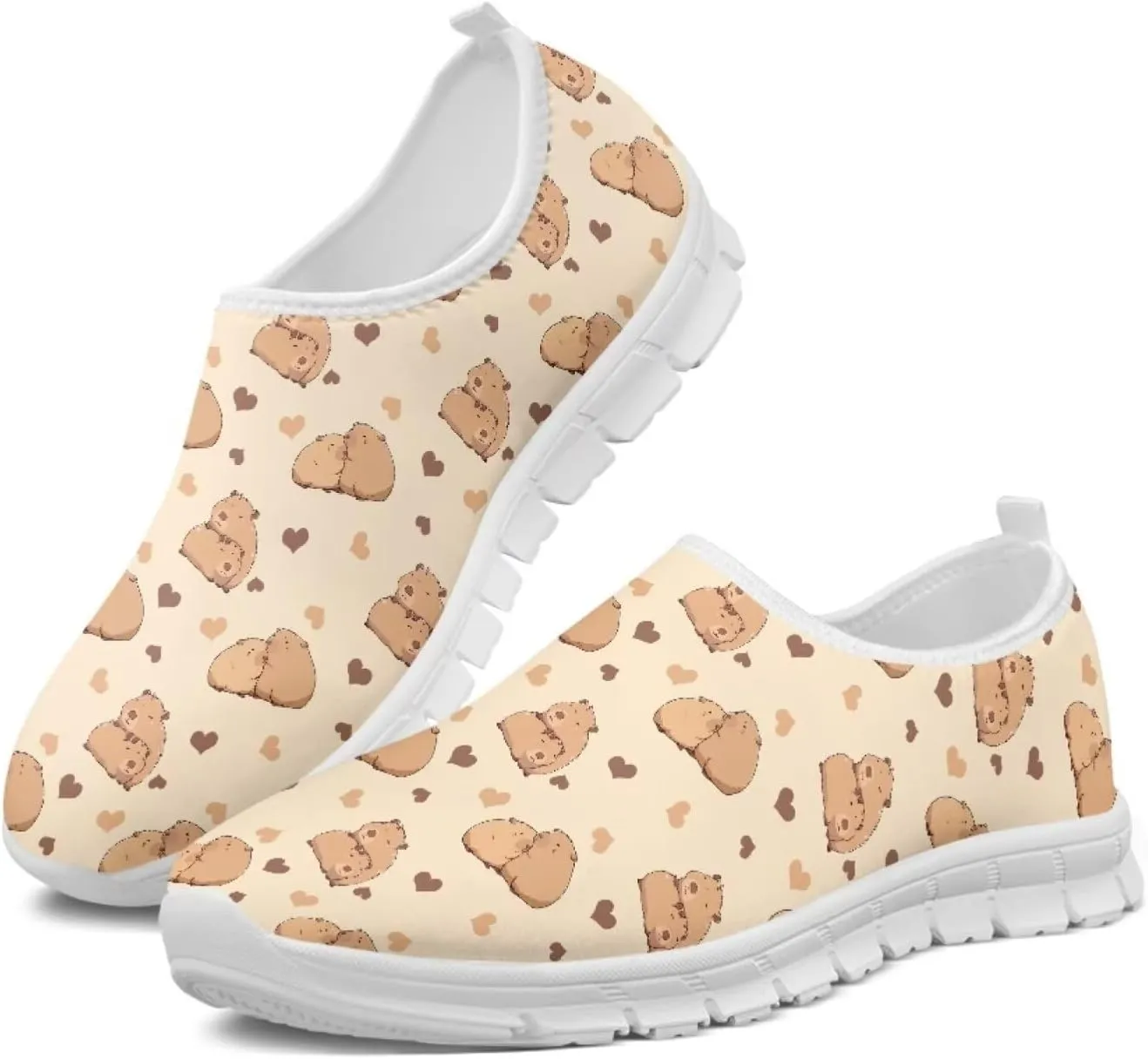 Animal Print Running Shoes for Women Outdoor Slip-On Sneakers Casual Loafers Mesh Gym Sports Shoes Daily Shoe