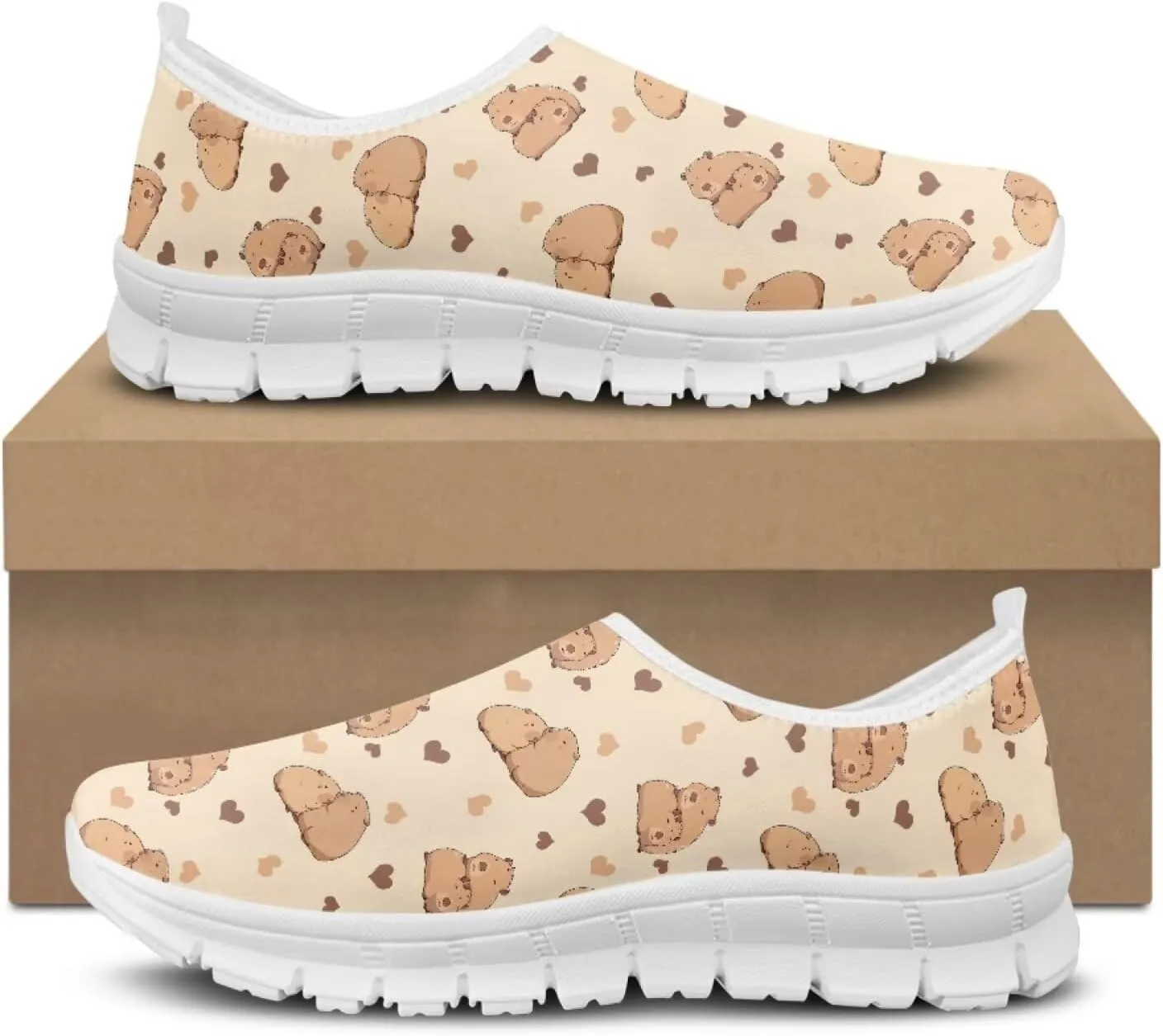 Animal Print Running Shoes for Women Outdoor Slip-On Sneakers Casual Loafers Mesh Gym Sports Shoes Daily Shoe