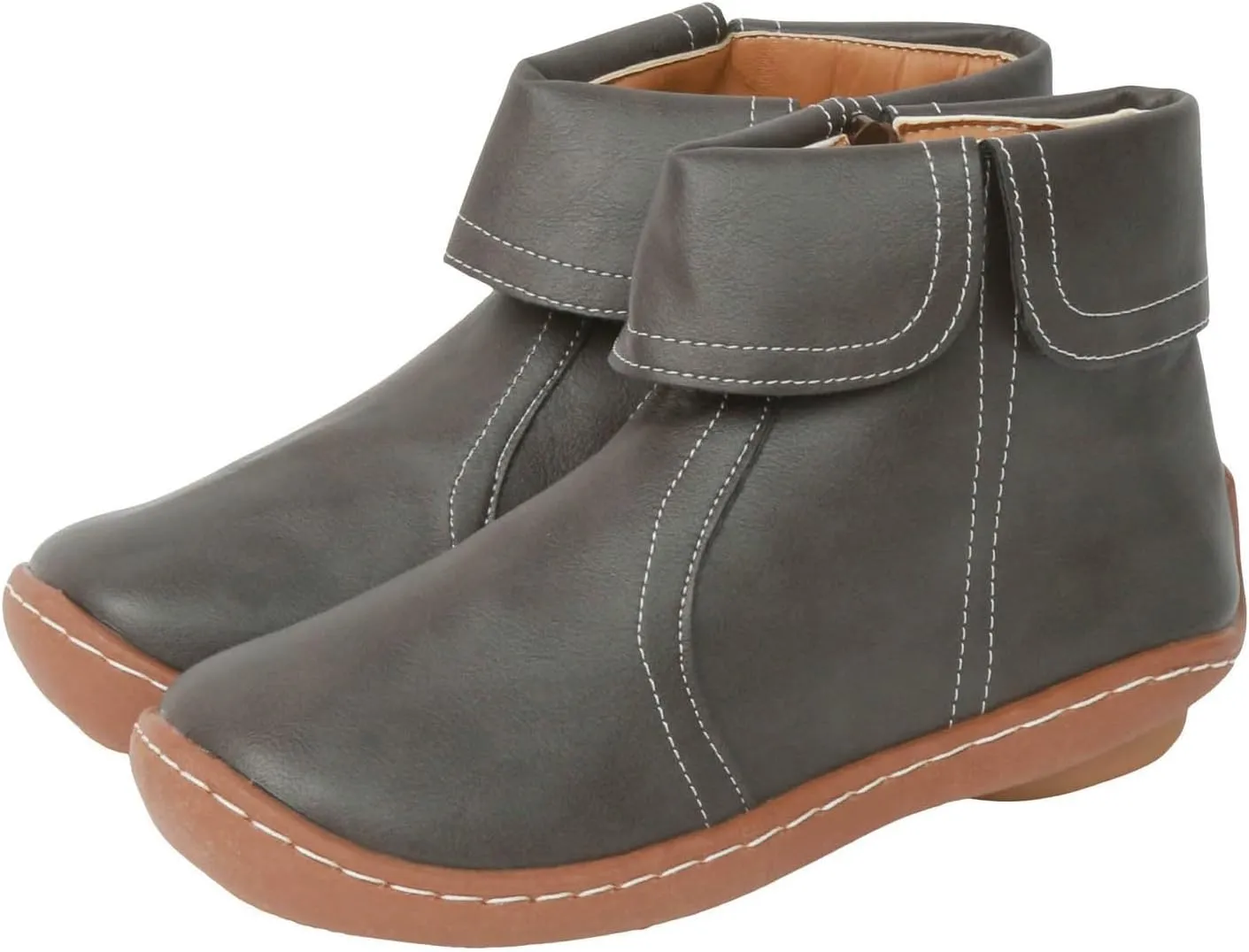 Ankle Boots for Women Fall Boots Women Round Toe Comfortable Side Zipper Flat Casual Walking Shoes Women Short Boots