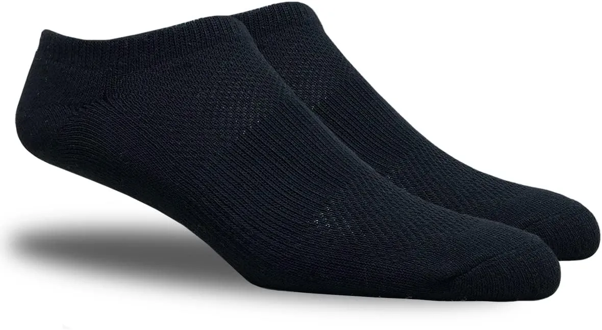 Athletic Ankle Socks Low Cut Cotton Blend - 6 Pairs