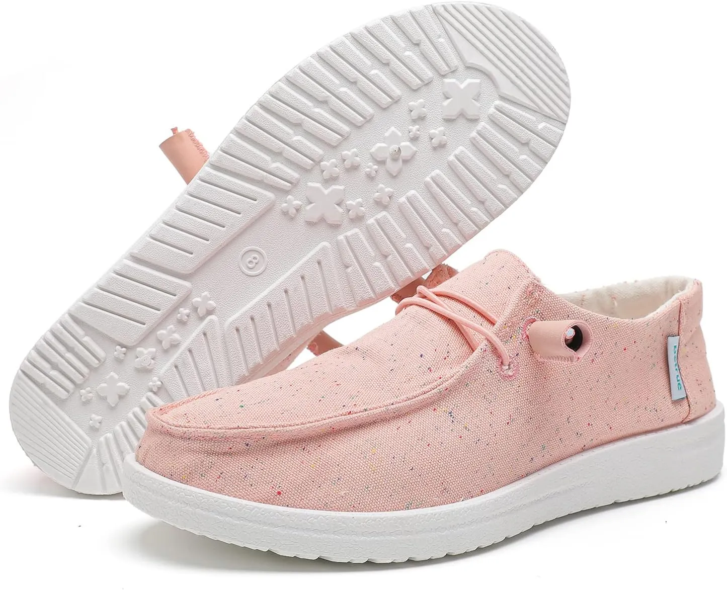 Betrue Women's Lightweight Boat Shoes, Breathable Canvas Loafers for Casual Users, Slip-On Deck Shoes for Everyday Consumers