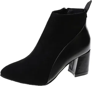 Boots for Women Chelsea Ankle Boots Fashion Low Chunky Block Heel Pointed Toe Fall Heeled Booties Shoes