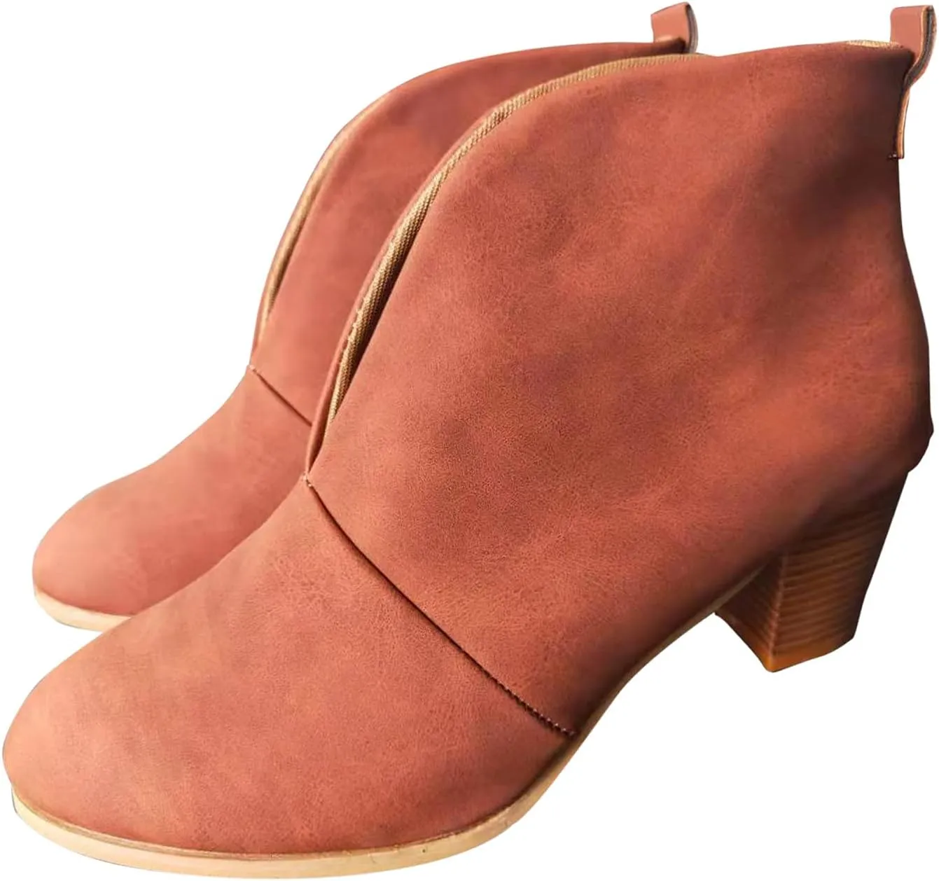 Boots for Women Suede Flat Short Ankle Booties Retro Fringe Boots Winter Round Toe Roman Fringe Short Flat Shoes 52