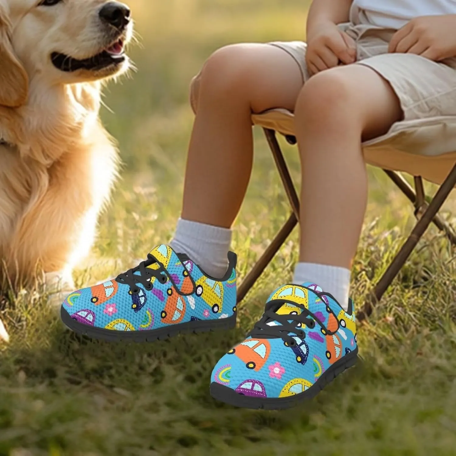 Boys Girls Sneakers Kids Mesh Shoes Unisex Lightweight Breathable Athletic Running Tennis Fitness Shoes Single Buckle for Toddler/Little Kid/Big Kid Black Sole