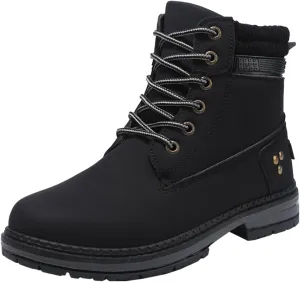 Cathalem Winter Boots for Women Lace Up Anti-Slip Warm Snow Ankle Booties Fashion Sneaker Boots Combat Boots Womens