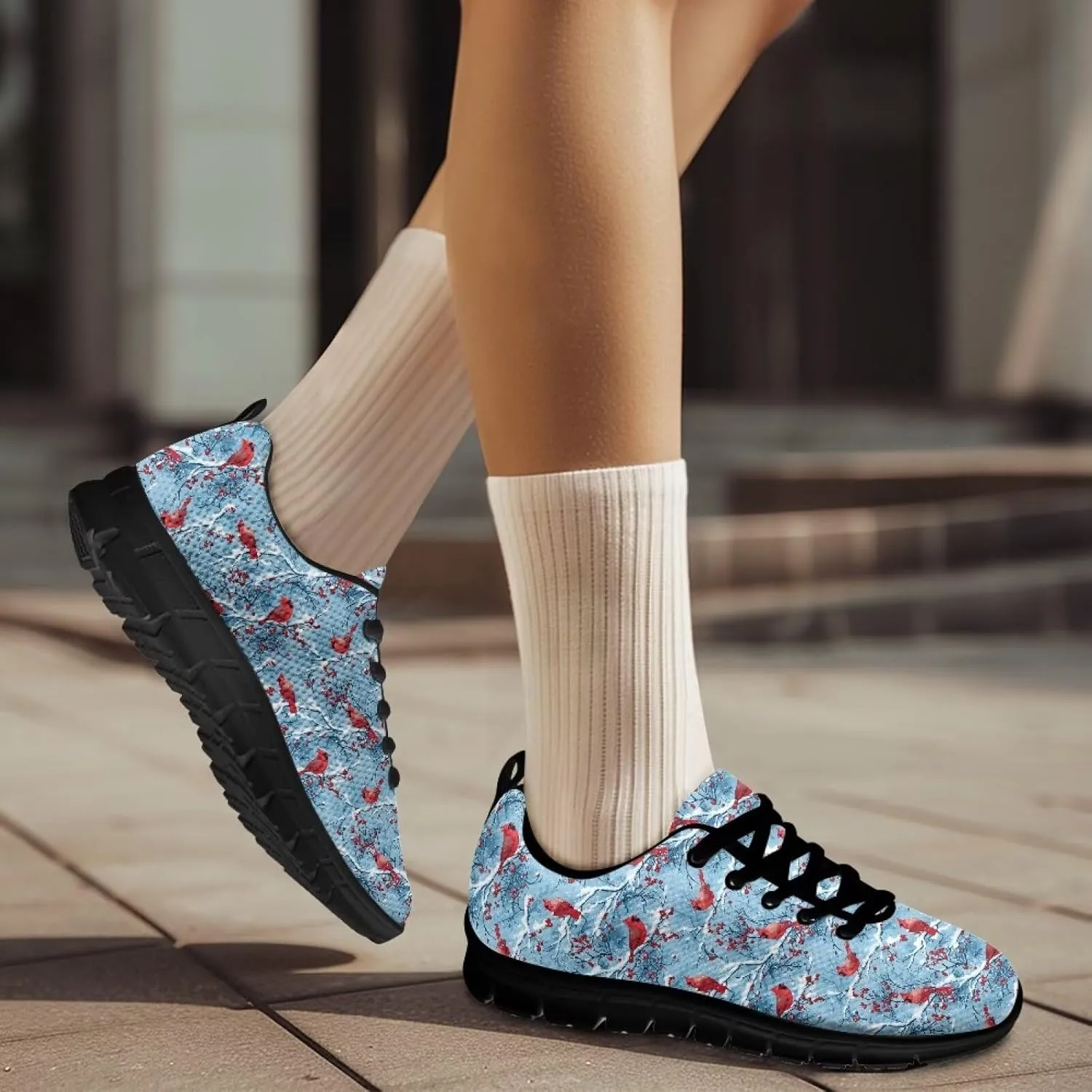 Christmas Sports Shoes for Women Lightweight Non Slip Running Tennis Sneakers Comfort Breathable Casual Walking Shoes US 5-12