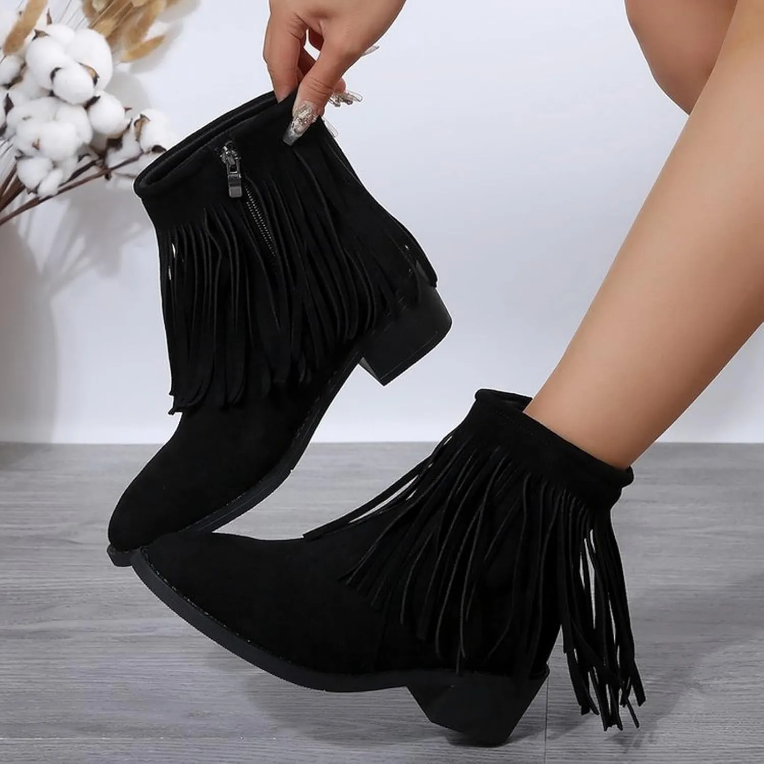 Closed Toe Sandals Women Pointed Toe Closed Toe Suede Wedge Heels Thick Sole Adjustable Buckle Wedge Platform Sandals Slides