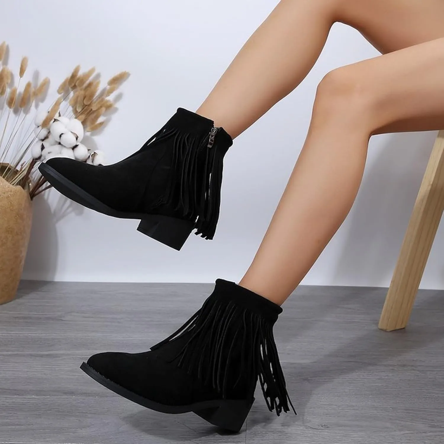 Closed Toe Sandals Women Pointed Toe Closed Toe Suede Wedge Heels Thick Sole Adjustable Buckle Wedge Platform Sandals Slides