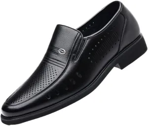 Contemporary Leather Slip-On Driving Shoes for Men - Summer Casual Loafers for Everyday Comfort