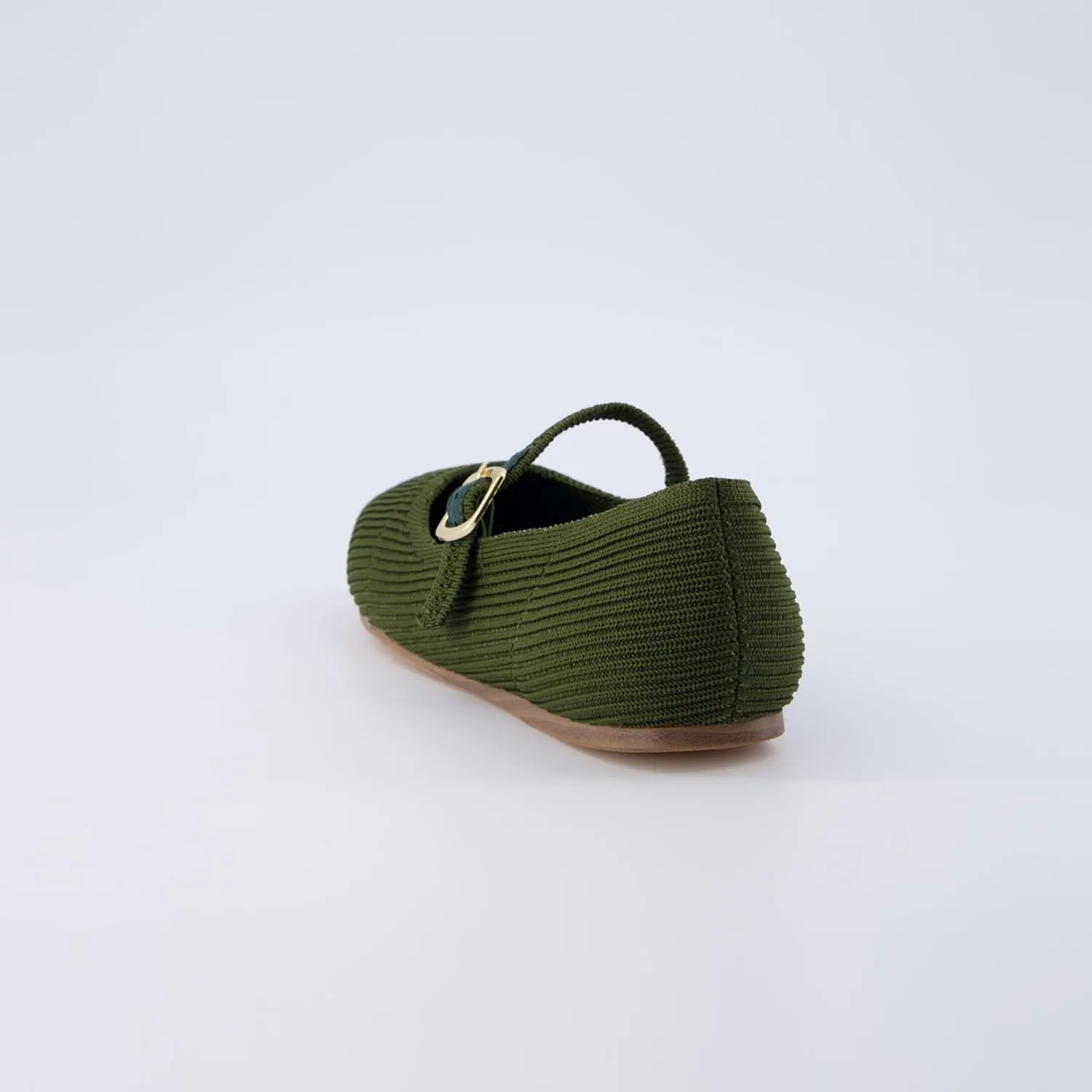 CUSHIONAIRE Women's Petal Mary Jane Knit Flat  Stretchy Textured Fabric, Adjustable Strap, Memory Foam, Available in Wide Widths, Comfortable & Lightweight