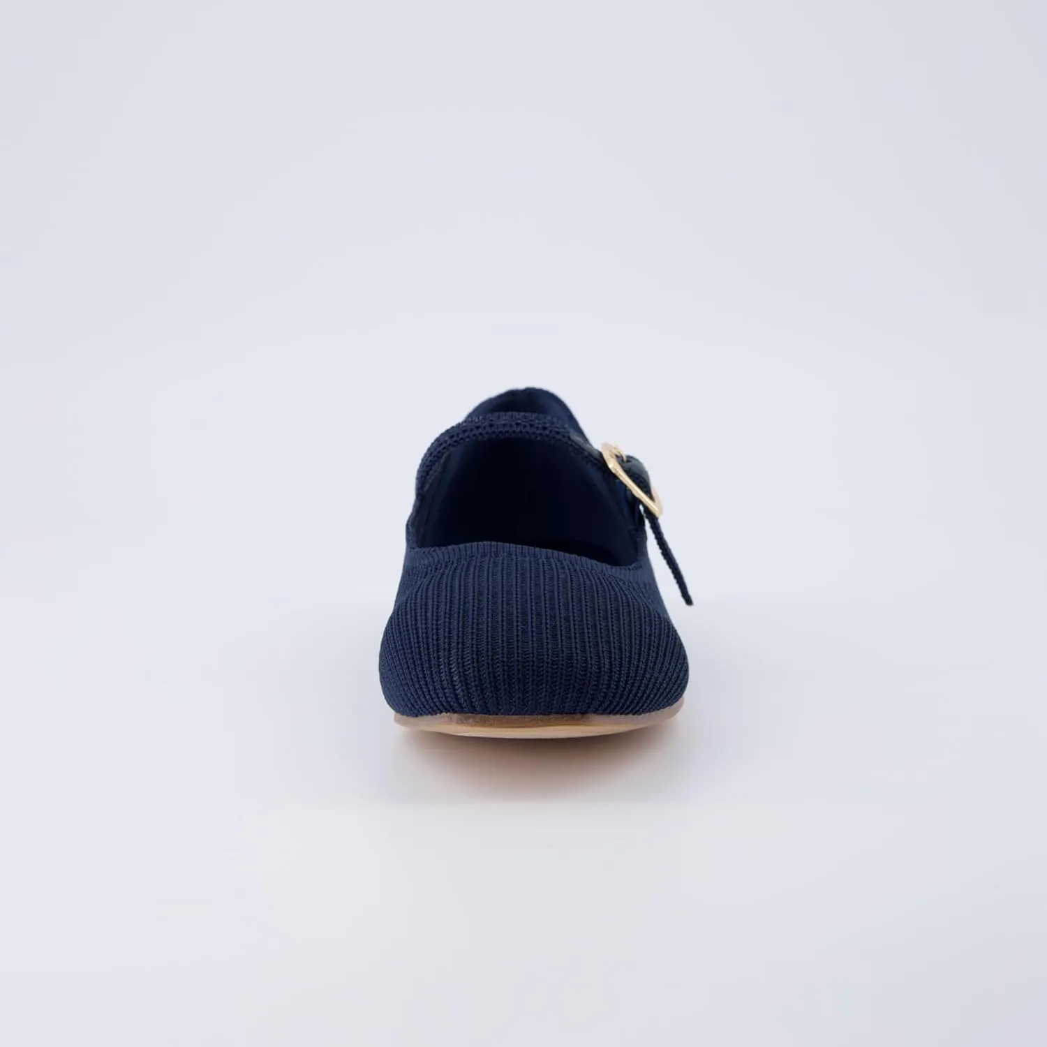 CUSHIONAIRE Women's Petal Mary Jane Knit Flat  Stretchy Textured Fabric, Adjustable Strap, Memory Foam, Available in Wide Widths, Comfortable & Lightweight