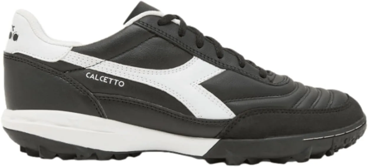 Diadora Calcetto LT Turf Soccer Shoes - Full Grain Leather, Enhanced Cushioning, Anti-Wear Rubber, Synthetic Turf, Optimal Traction and Stability