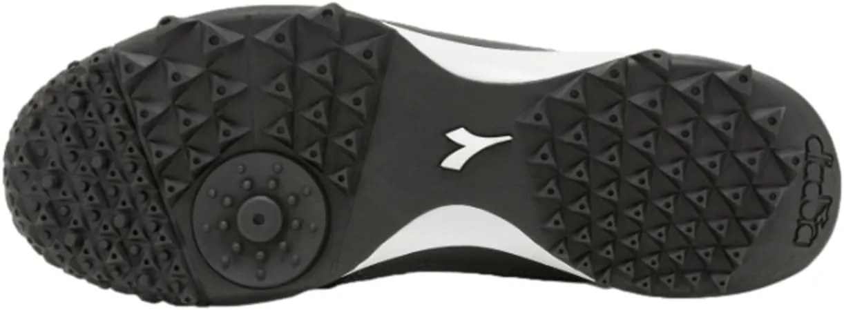 Diadora Calcetto LT Turf Soccer Shoes - Full Grain Leather, Enhanced Cushioning, Anti-Wear Rubber, Synthetic Turf, Optimal Traction and Stability