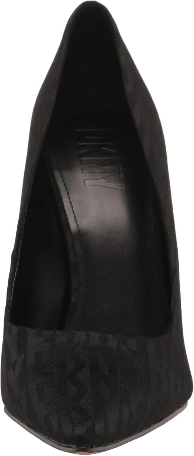 DKNY Women's Logo Textured Pump Heel