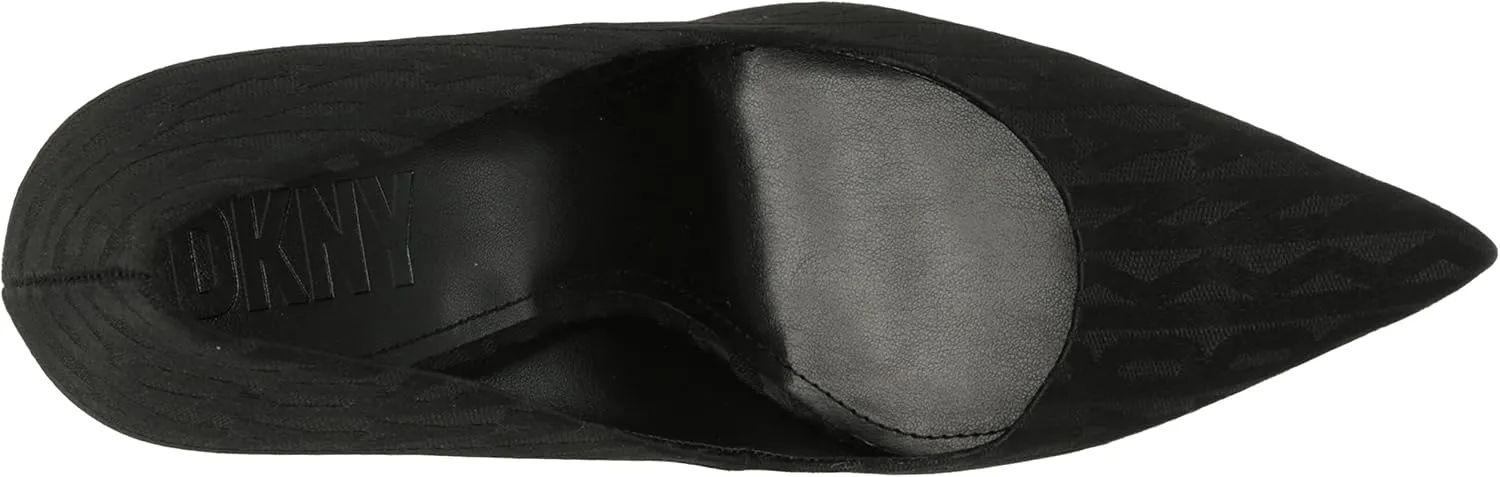 DKNY Women's Logo Textured Pump Heel