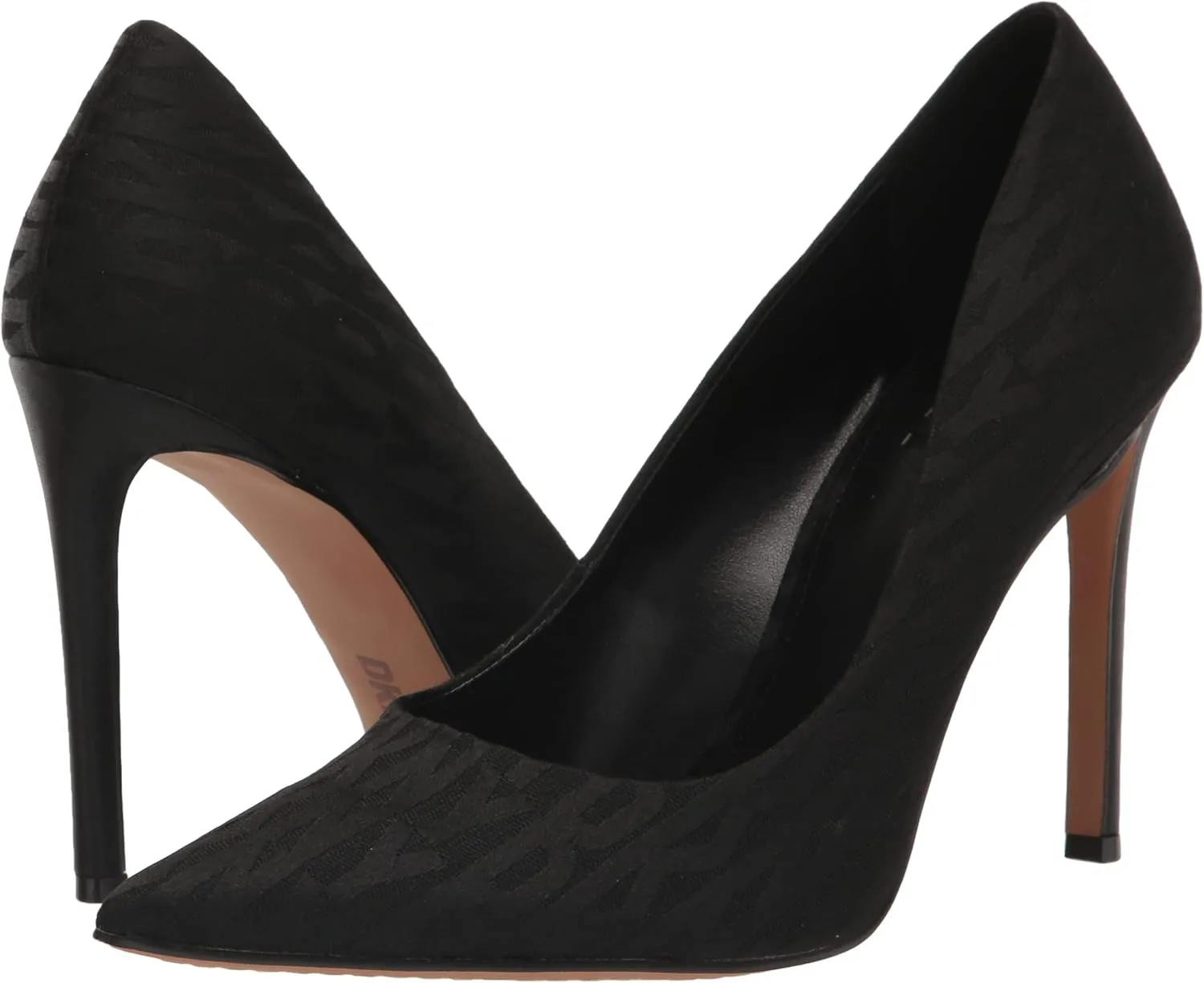 DKNY Women's Logo Textured Pump Heel