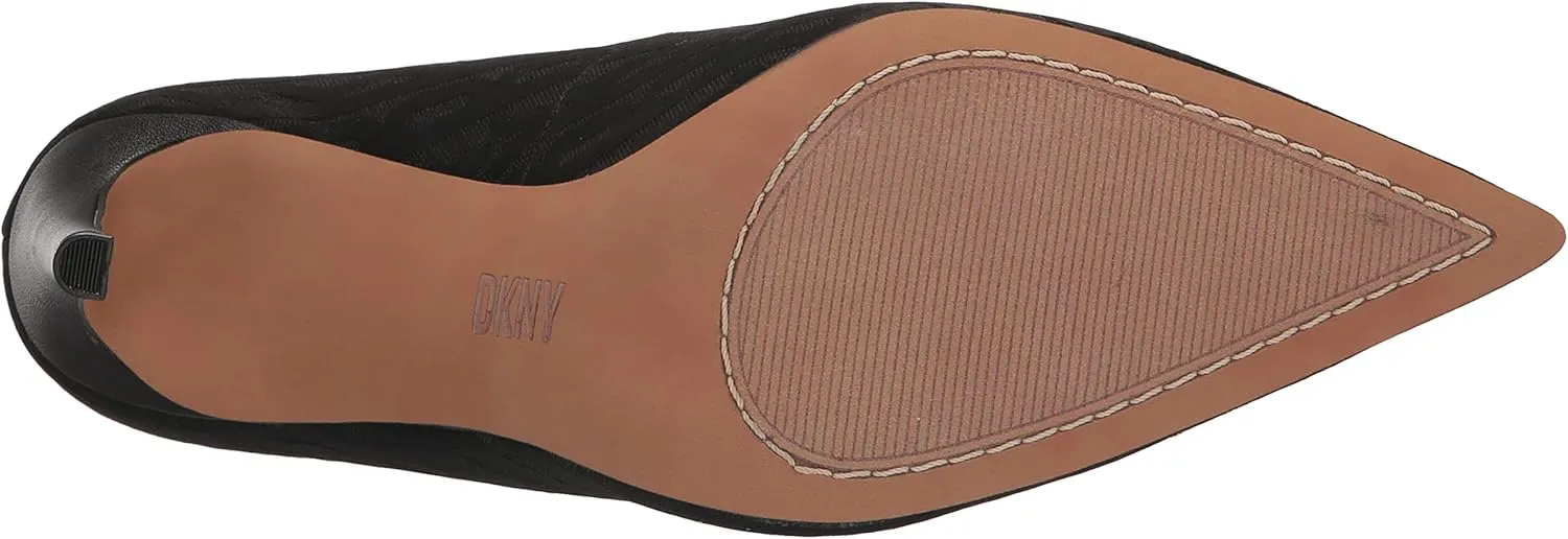 DKNY Women's Logo Textured Pump Heel