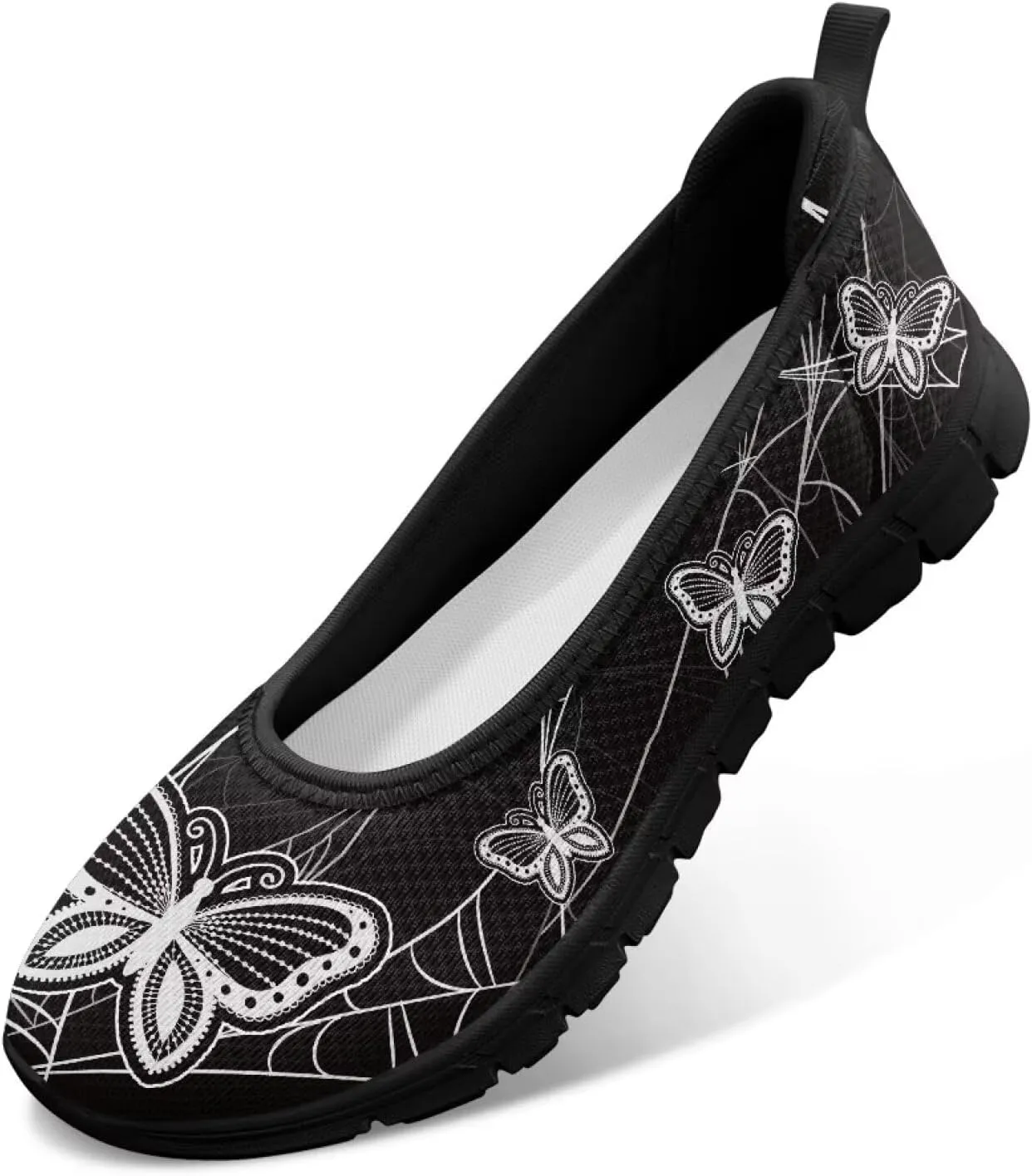 Doojoayie Ladies Tennis Shoes Slip On Flats for Women Casual Everyday Footwear