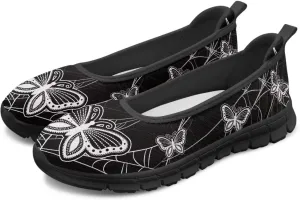 Doojoayie Ladies Tennis Shoes Slip On Flats for Women Casual Everyday Footwear
