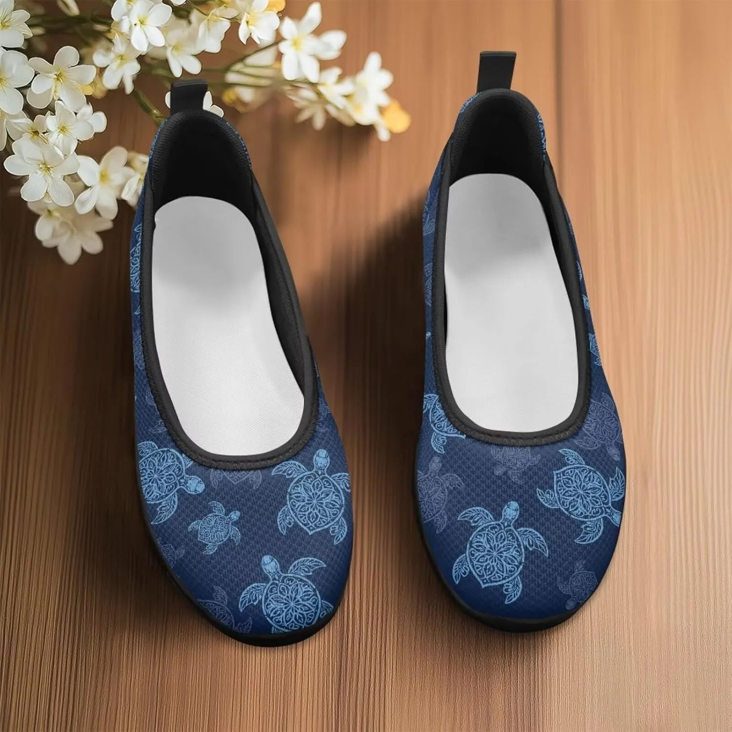 Doojoayie Ladies Tennis Shoes Slip On Flats for Women Casual Everyday Footwear