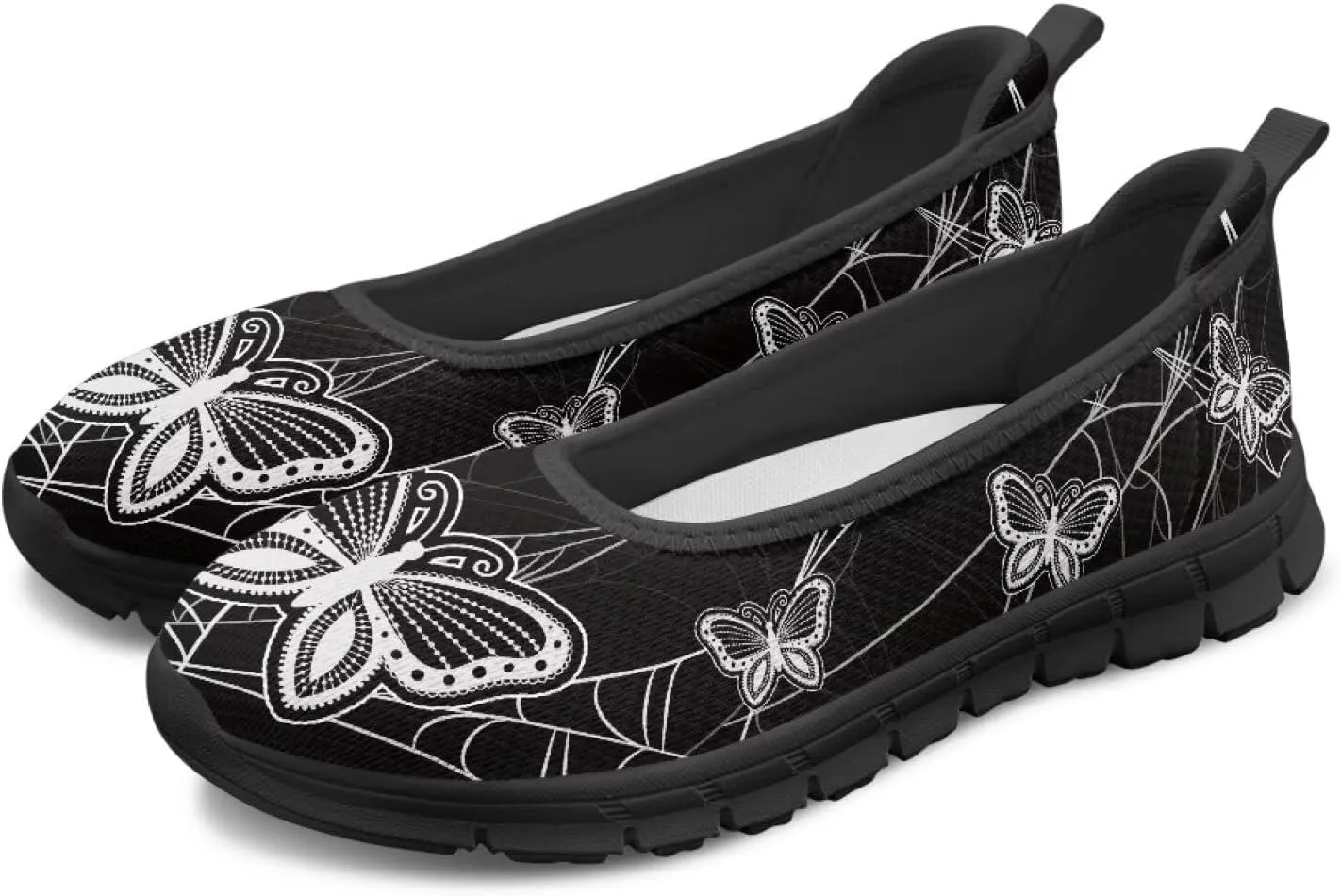 Doojoayie Ladies Tennis Shoes Slip On Flats for Women Casual Everyday Footwear
