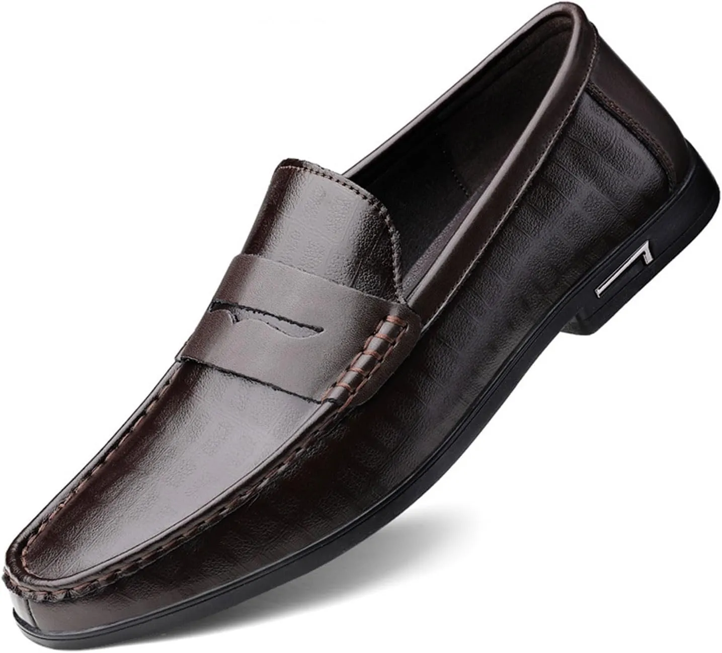 Dress Shoes for Men Genuine Leather Men’s Casual Loafers Breathable Designer Slip-On Driving Shoes for Office Everyday Wear