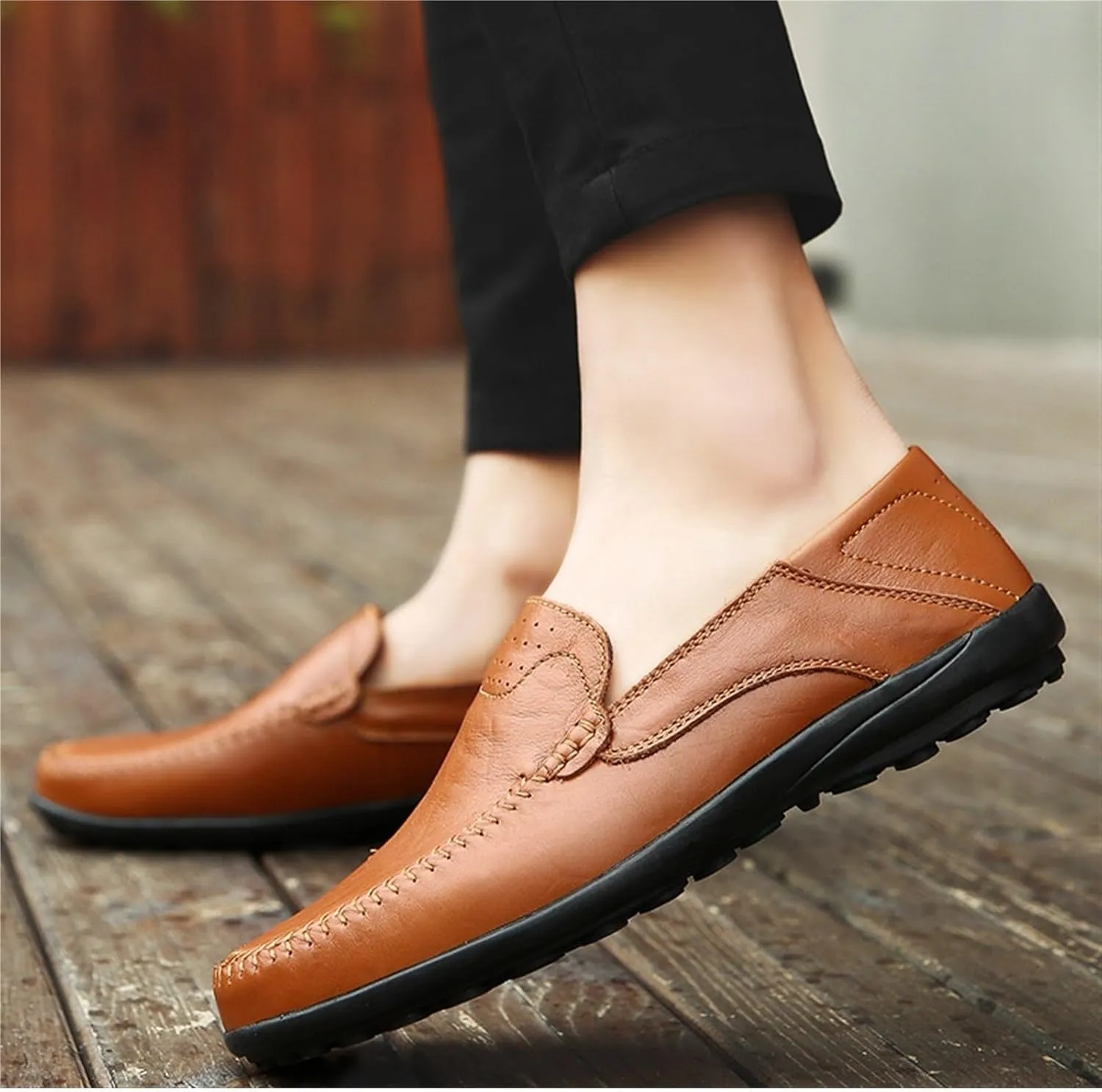 Dress Shoes for Men Men's Casual Leather Loafers Slip-On Comfort Shoes for Everyday Wear