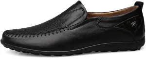 Dress Shoes for Men Men's Casual Summer Genuine Leather Loafers Slip-On Moccasins for Driving and Everyday Wear