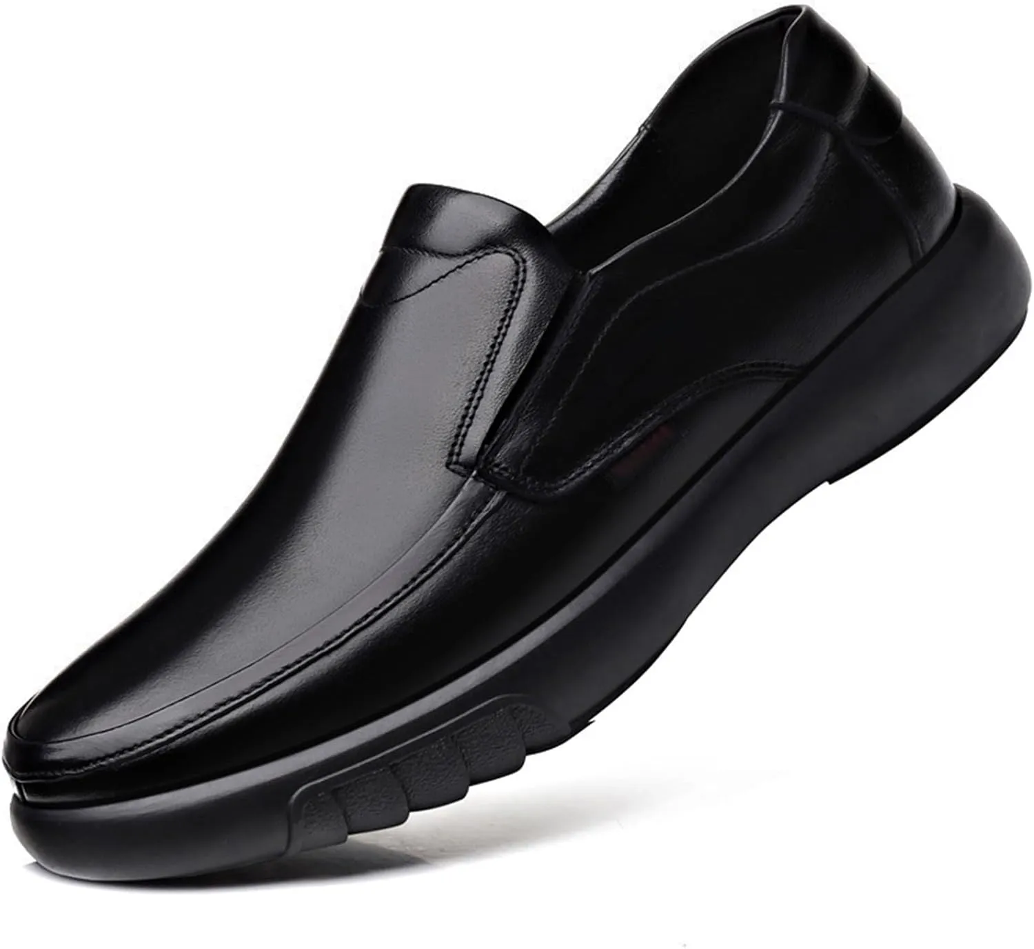 Dress Shoes for Men Men's Genuine Leather Casual Loafers Anti-Slip Rubber Sole Comfortable & Stylish Shoes for Everyday Wear