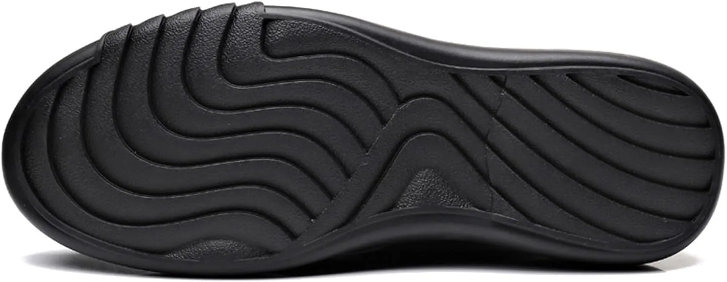 Dress Shoes for Men Men's Genuine Leather Casual Loafers Anti-Slip Rubber Sole Comfortable & Stylish Shoes for Everyday Wear