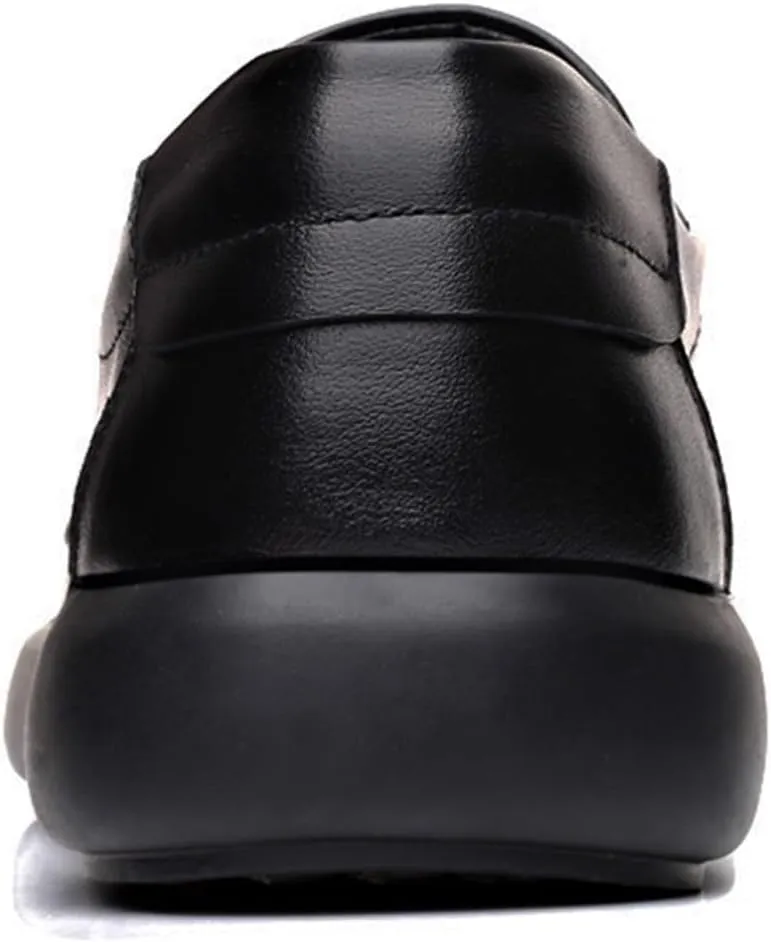 Dress Shoes for Men Men's Genuine Leather Casual Loafers Anti-Slip Rubber Sole Comfortable & Stylish Shoes for Everyday Wear