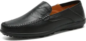 Dress Shoes for Men Men's Leather Casual Loafers Stylish and Comfortable Slip-On Shoes for Everyday Wear