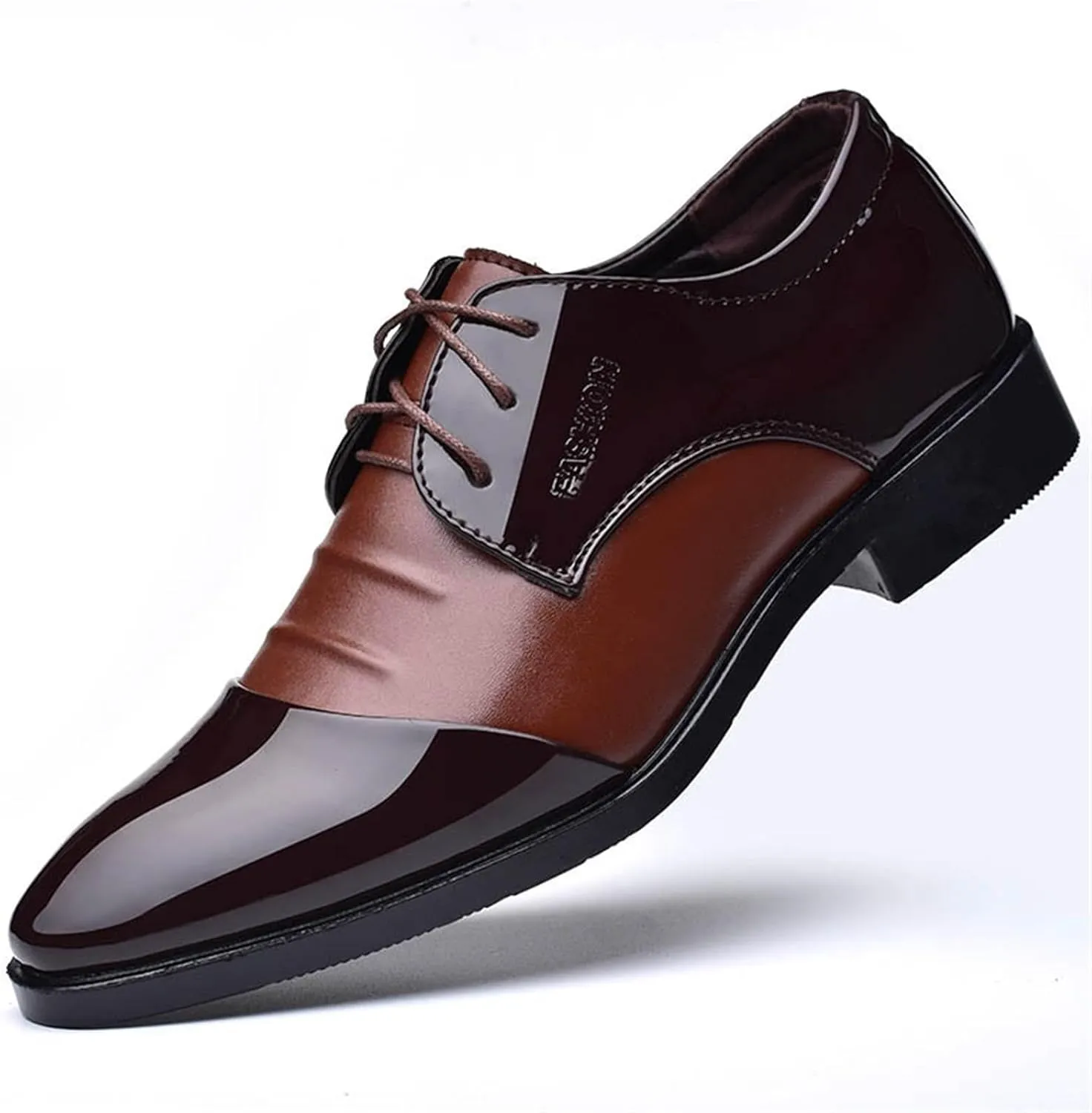Dress Shoes for Men Men's Leather Casual Loafers Stylish Business Formal Shoes for Weddings and Everyday Wear