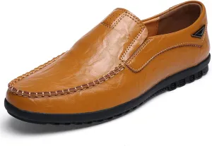 Dress Shoes for Men Men's Leather Casual Slip-On Loafers Comfortable Driving Shoes for Everyday Wear
