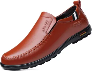 Dress Shoes for Men Men's Real Leather Loafers Slip-On Moccasins for Comfortable Everyday Wear