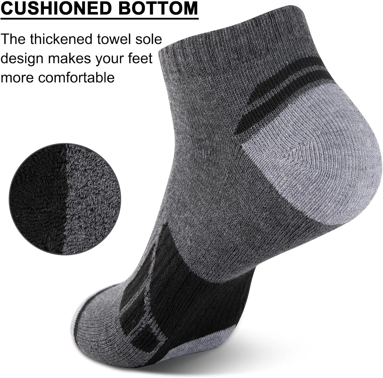 eallco 10 Pairs Mens Ankle Socks Low Cut Socks for Men