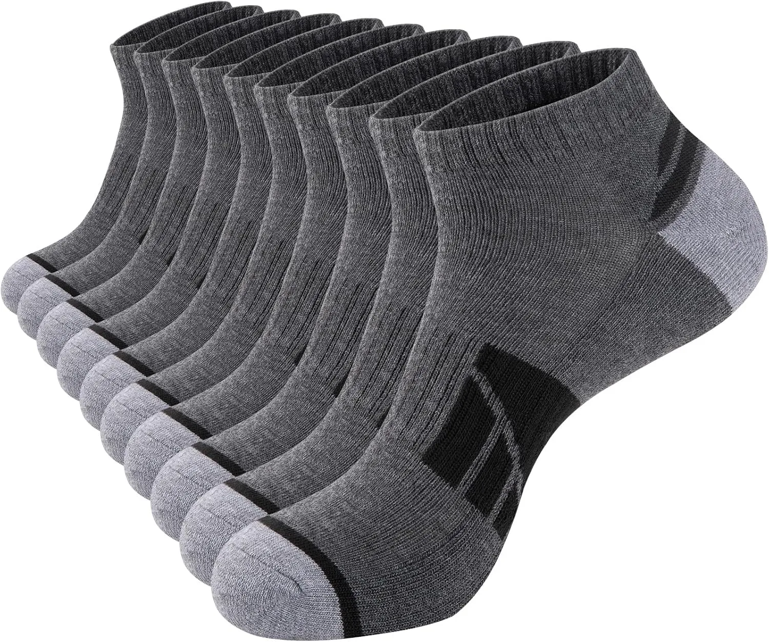 eallco 10 Pairs Mens Ankle Socks Low Cut Socks for Men