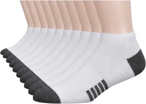 eallco Mens Ankle Socks Low Cut Athletic Cushioned Running Tab Socks