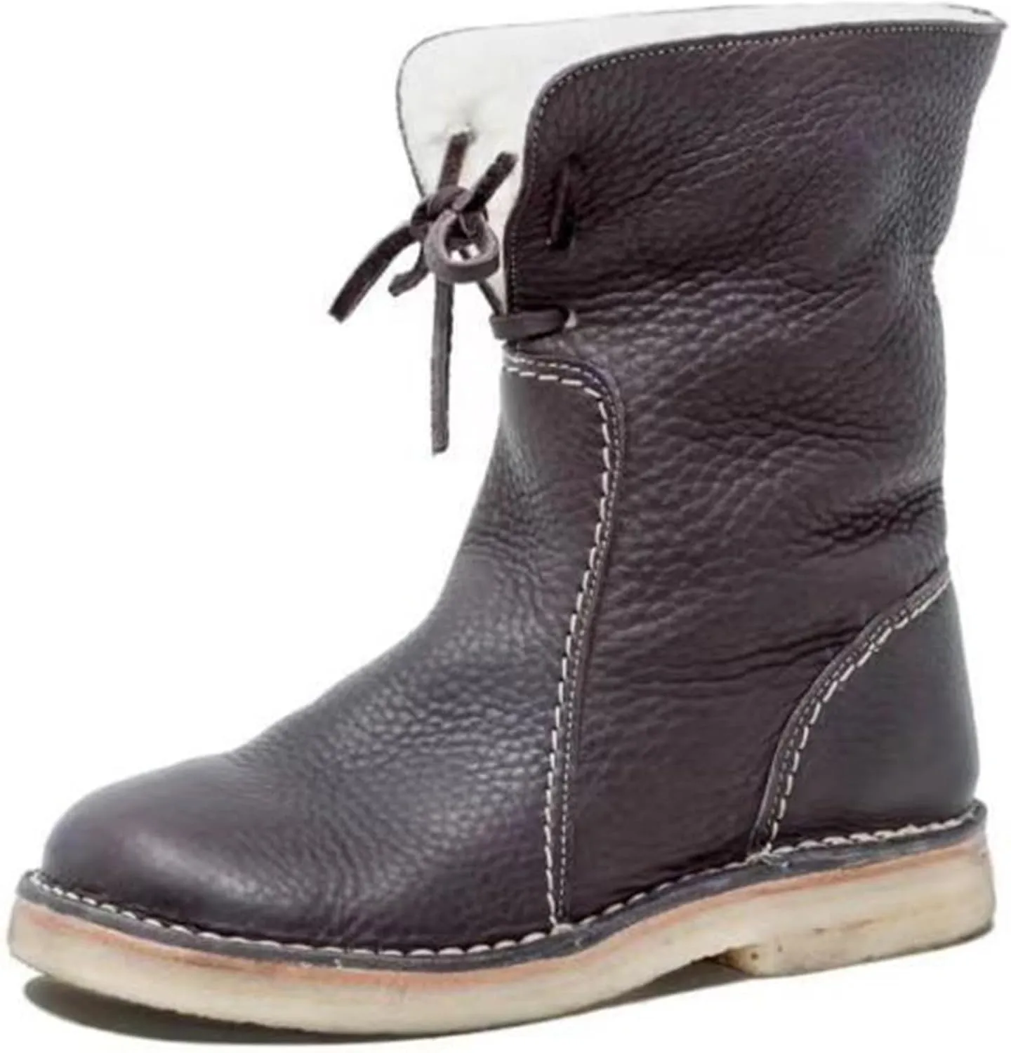 Fall Boots Womens Ankle Booties Slip On Winter Snow Boots Warm Fur Lining Comfortable Fashion Booties