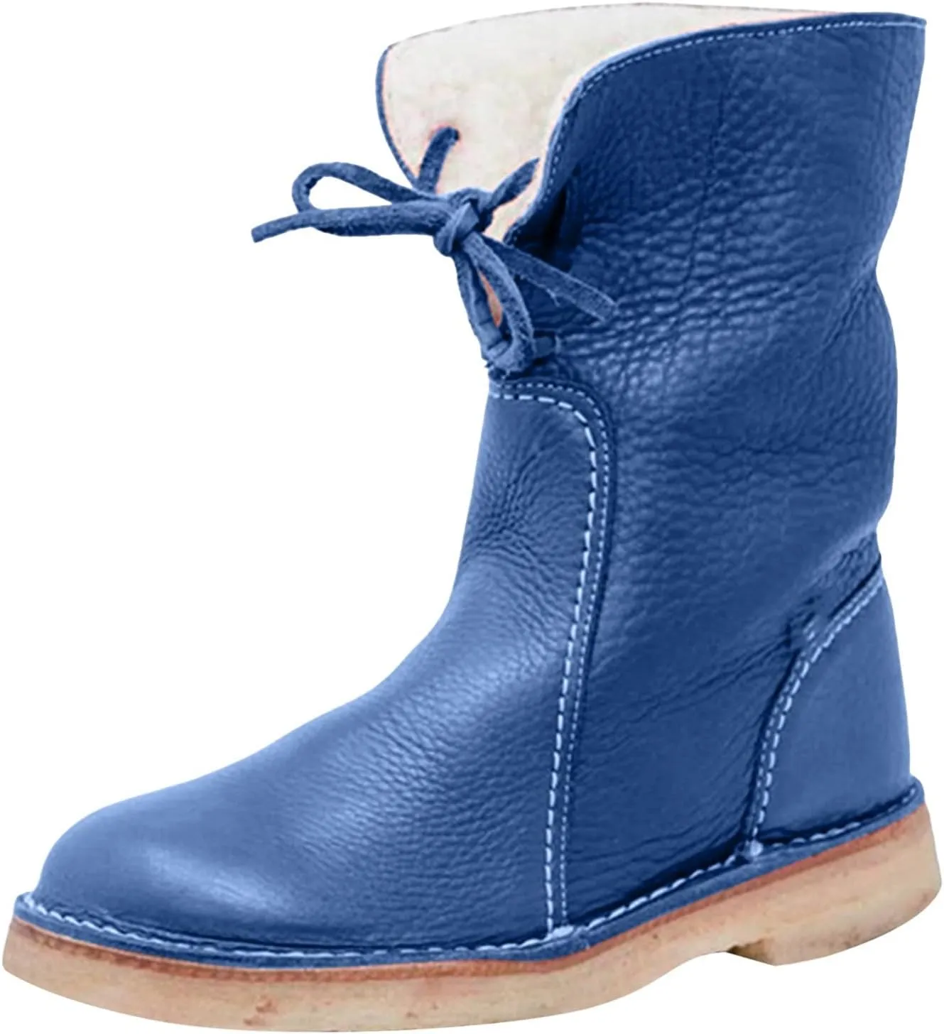 Fall Boots Womens Ankle Booties Slip On Winter Snow Boots Warm Fur Lining Comfortable Fashion Booties
