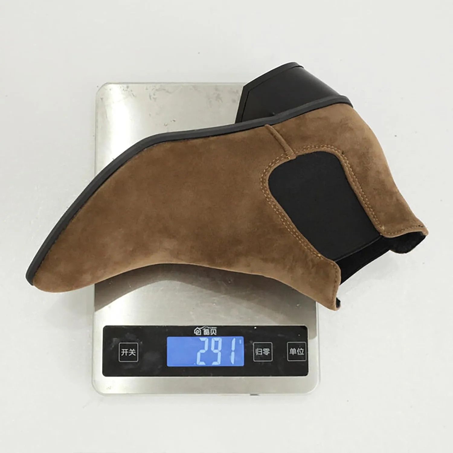 Fall Boots Womens Chunky Block Heel Slip On Almond Toe Chelsea Ankle Boots w/Double Elastic Gore