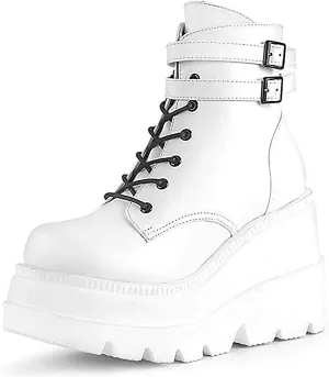 Gibobby Women's Chunky High Heel Ankle Booties, Fashion Lace Up Boots, Motorcycle Boots, Military Combat Boots, Black, All Seasons, Waterproof, Casual, Size: Asian