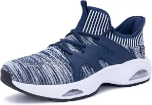 Gyeice Men's Slip-on Walking Shoes | Men's Air Running Shoes | Breathable Comfortable Knit Sneaker US 8-13