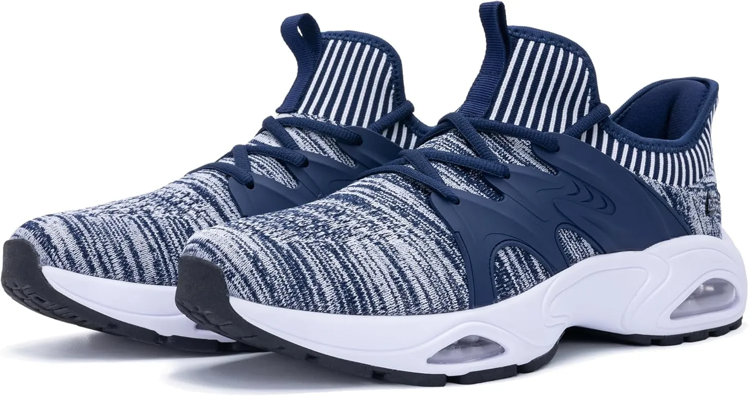 Gyeice Men's Slip-on Walking Shoes | Men's Air Running Shoes | Breathable Comfortable Knit Sneaker US 8-13