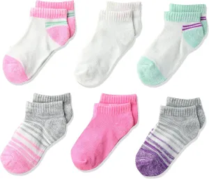 Hanes Baby Girls' Lifestyle Comfort Low Cut Socks, 6-Pair Pack