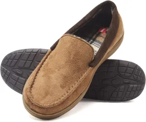 Hanes Men's Textured Moccasin Slipper